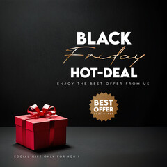 Black friday november event sale discount offer promotion shopping advertisement advertising gift card gift box special discount price flier paper shop business gold present black friday background