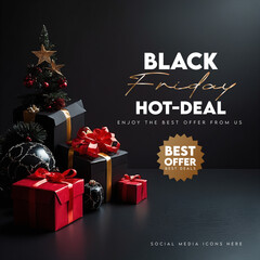 Black friday november event sale discount offer promotion shopping advertisement advertising gift card gift box special discount price flier paper shop business gold present black friday background