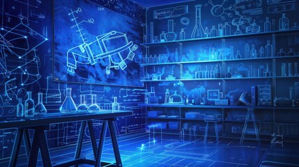 - Blueprint of a laboratory experiment, including variables, controls, and procedures, demonstrating the systematic approach to testing scientific questions
