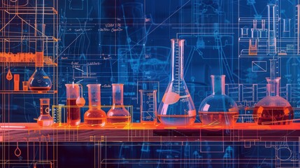  - Blueprint of a laboratory experiment, including variables, controls, and procedures, demonstrating the systematic approach to testing scientific questions