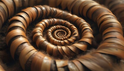 Intricate Tan Spiral Patterns Embracing Organic Flow and Symmetry