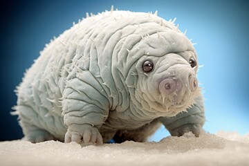 Poster - Close-up of a tardigrade under a microscope, representing microscopic animals in macro photography