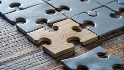 Fototapete - The missing puzzle piece

