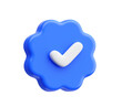 © mamewmy - Verified icon 3d illustration background