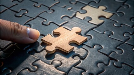 Fototapete - The missing puzzle piece
