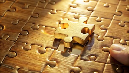 Fototapete - The missing puzzle piece
