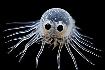 Poster - Microscopic view of a rotifer in water, showcasing the intricate details of microscopic animals
