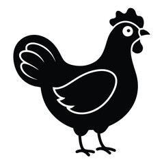 Solid color Onagadori Chicken animal vector design