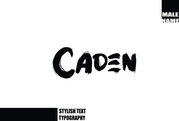 Caden Baby Boy Name In Bold Grunge And Rough Typography Brush Text