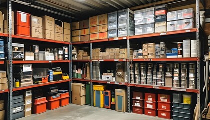 Inspection of spare parts inventory in Woodstock warehouse