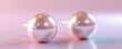 © Ytnart - Elegant pearl earrings with a soft pink glow, perfect for adding a touch of sophistication to any outfit or occasion.