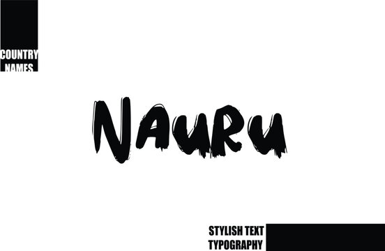 Bold Text Typography Text Country Name Nauru.