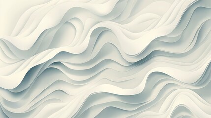 Wall Mural - Soft Fluid Abstract Background with Layered Wavy Shapes and Subtle Gradient Tones