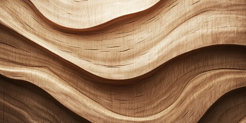 Abstract background showcasing a natural wood texture with flowing curves and subtle cracks, highlighting the organic and rustic nature of the material