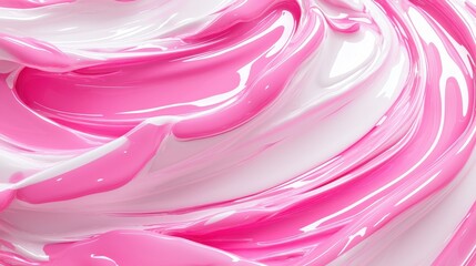 Canvas Print - Pink and White Abstract Swirl Background