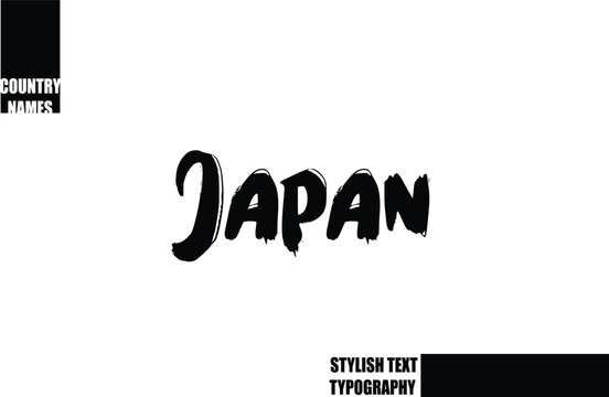 Bold Text Typography Text Country Name Japan