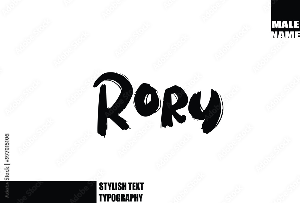 Rory Baby Boy Name In Bold Grunge And Rough Brush Text Typography Stock ...