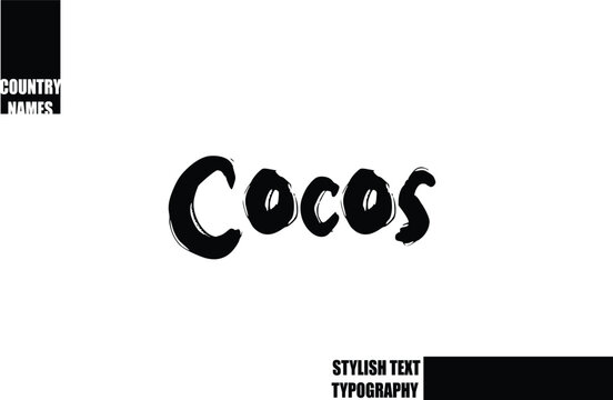 Bold Text Typography Text Country Name Cocos