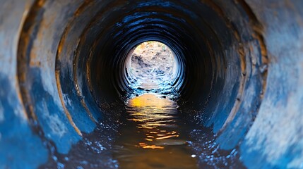 Poster - Perspective Through a Rusty Pipe