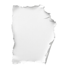 Wall Mural - torn white paper on a blank background transparent