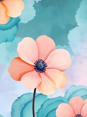 Sticker - Watercolor Floral Art