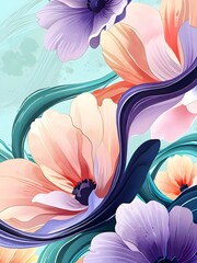 Poster - Vibrant Floral Abstract