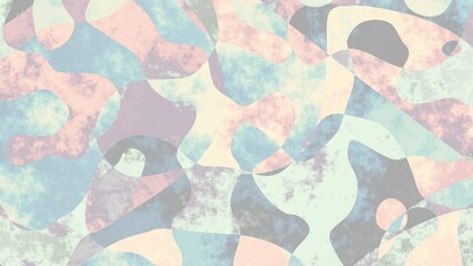 Leinwandbilder - Seamless abstract psychedelic wavy background for loop playback. 4k video. Pastel colors. Noise effect