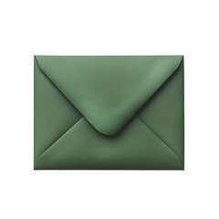 Green Envelope PNG, Transparent Background, Clean Design, Green Envelope, Sealed Rectangular Envelope, Modern and Simple Style, Isolated Graphic Element for Mail 