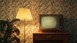 © DeepMind - Cozy Vintage Living Room with Retro TV and Lamp