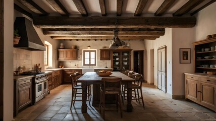 Wall Mural - italian interior design a piedmontese farmhouse