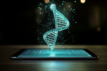 Digital DNA Structure on Tablet