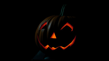 Poster - spooky halloween pumpkin jack