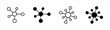 © Adilah - Network icon set, Connection symbol, social network, on a white background.