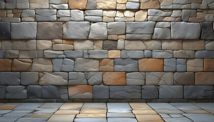 Textured stone wall and floor pattern for a rustic backdrop