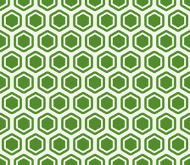 Poster - hexagon geometric shapes background. olive drab color on matching background. bold rounded hexagon c