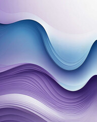 Canvas Print - Blue and lavender gradient wave design