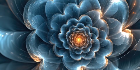 Wall Mural - Abstract fractal background featuring a spiral flower design This visually stunning image serves as a captivating wallpaper and showcases intricate digital artwork for creative graphic purposes