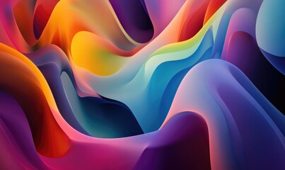 Wall Mural - Abstract design featuring vibrant colors and dynamic shapes creating a visually captivating and imaginative experience