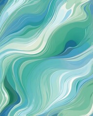 Poster - Gentle pastel blend of green and blue