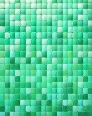 Poster - Gradient blend of soft green mosaic tiles