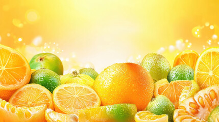 Sticker - A close up of a bunch of oranges and lemons on top, AI