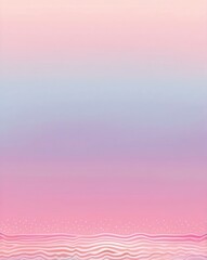 Poster - Pastel gradient with pink stripe patterns