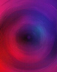 Sticker - Red to violet gradient concentric circle design