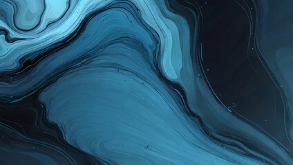 Poster - Abstract Blue Swirls