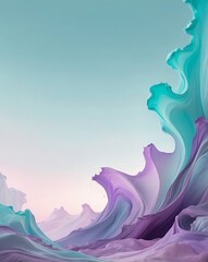 Wall Mural - Subtle pastel transition of teal and violet