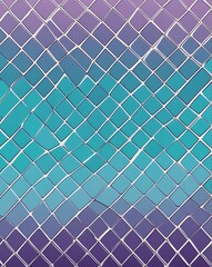 Sticker - Teal and lavender gradient checkered abstract