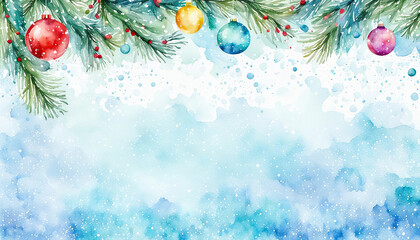 Wall Mural - Beautiful christmas card with copy space backdrop