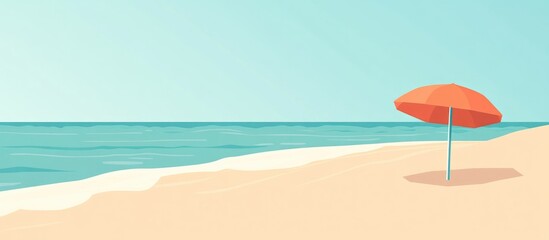 Empty Beach Scene Summer Background Vacation Vibes