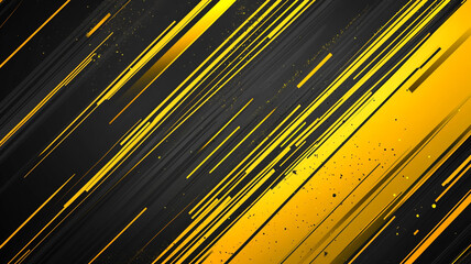 Dynamic abstract background featuring yellow and black diagonal lines with textures