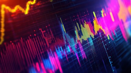 Poster - Abstract Data Visualization with Vibrant Colors